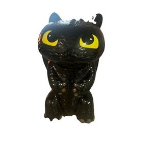How to Train Your Dragon 2017 Toothless Ceramic Coin Bank Black Dream Works